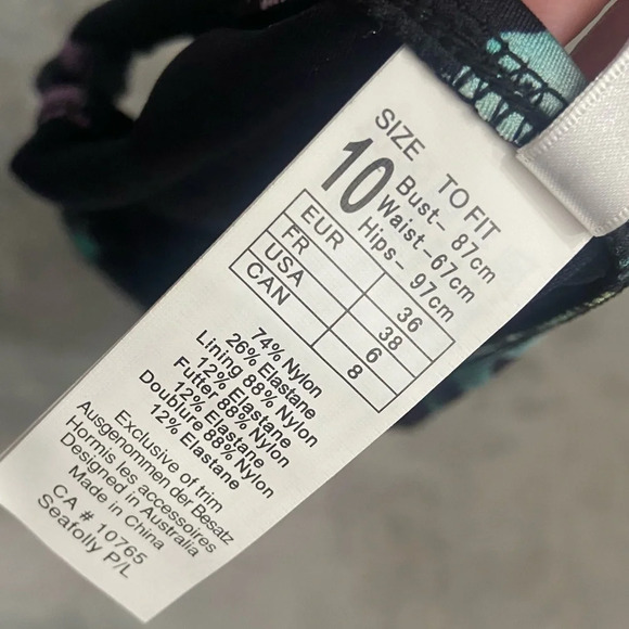 New! Seafolly las palmas tropical leaf pattern hipster bottoms 21671 - Picture 8 of 9